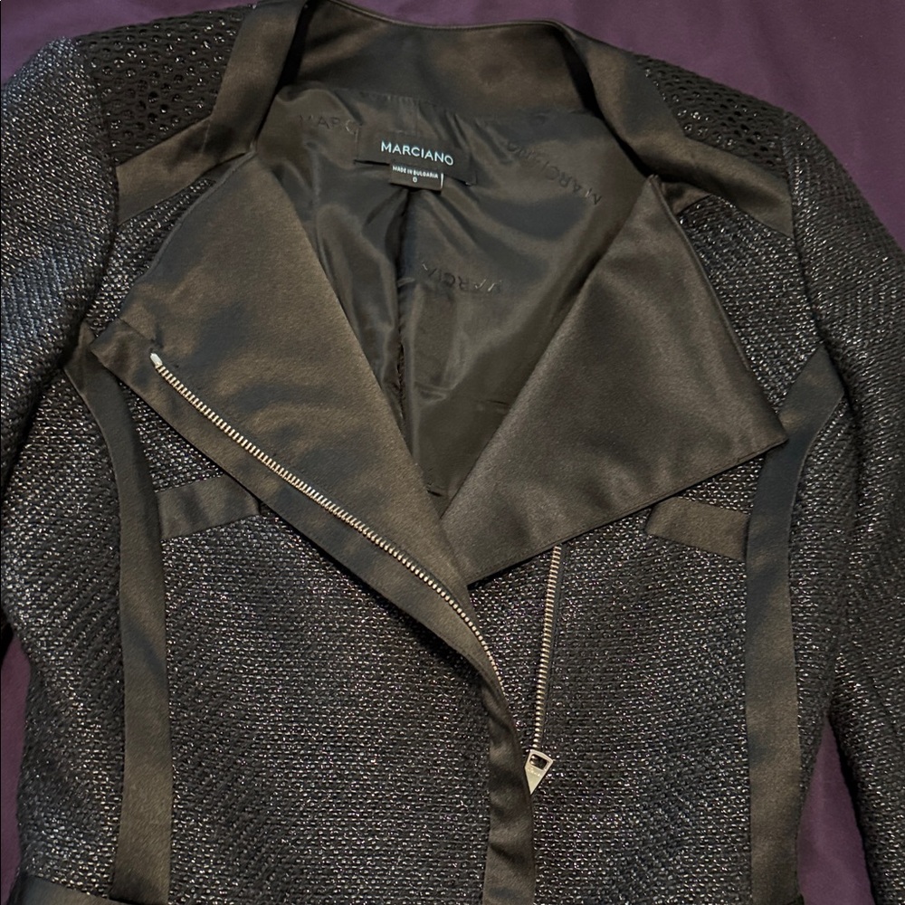Marciano Textured Black Blazer